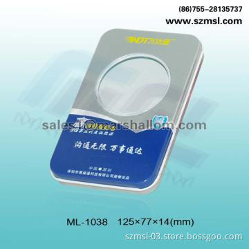 tin box with clear window, metal box, gift box